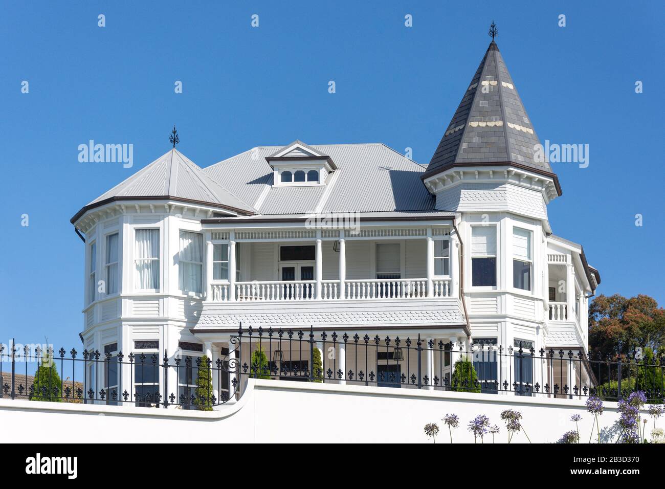 Storica Casa Suburbana, Terrazza Di Cracovia, Cashmere Hills, Cashmere, Christchurch, Canterbury Region, Nuova Zelanda Foto Stock