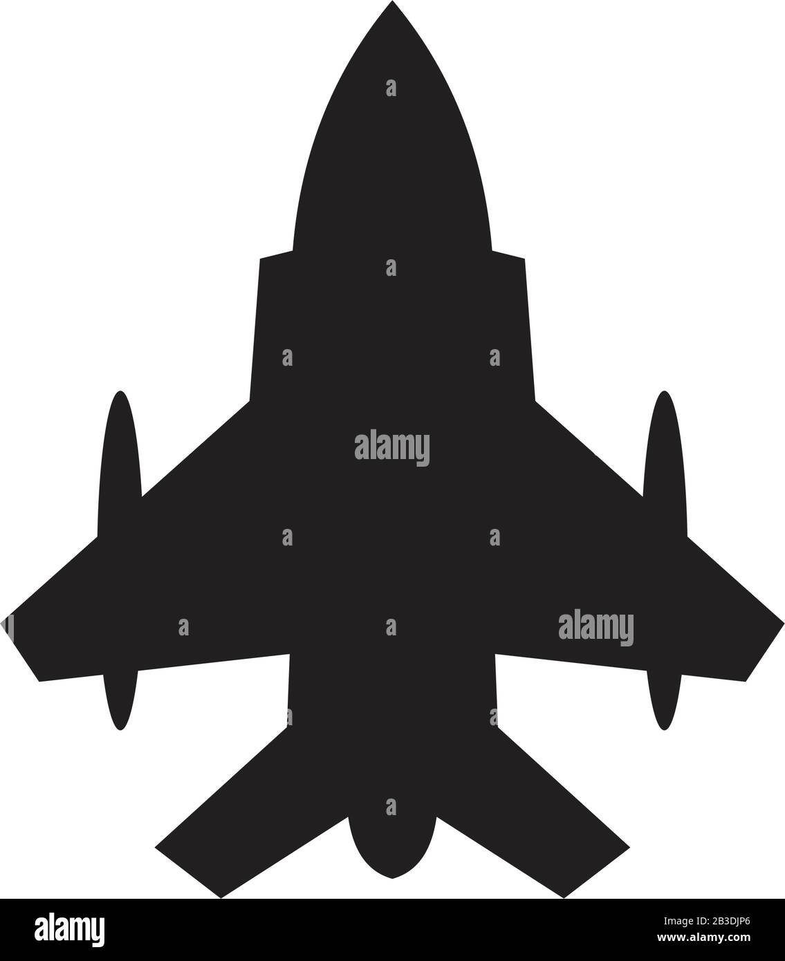 Icona Jet Plane modello nero colore modificabile. Icona Jet Plane simbolo vettore piatto illustrazione per grafica e web design. Illustrazione Vettoriale
