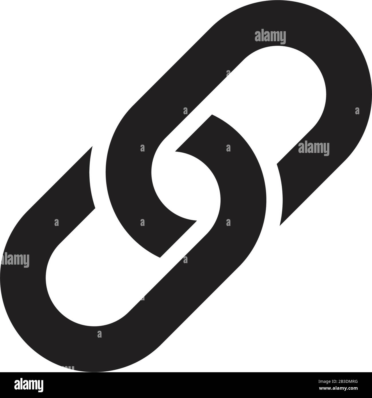 Icona link modello nero colore modificabile. Icona link simbolo vettore piatto illustrazione per grafica e web design. Illustrazione Vettoriale