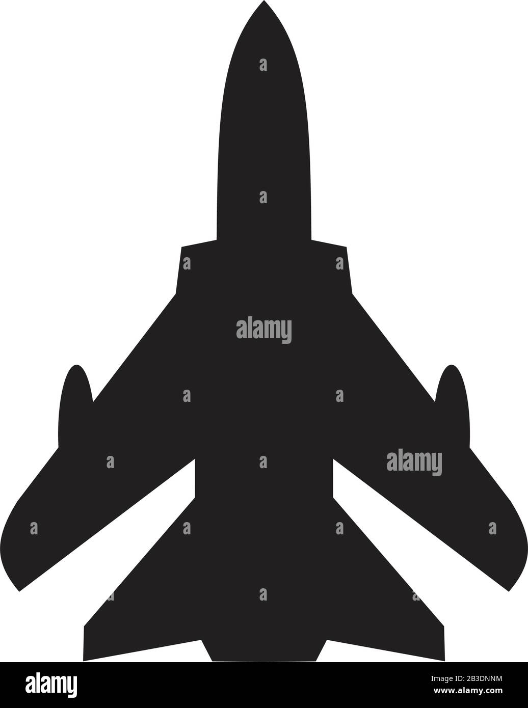 Icona Jet Plane modello nero colore modificabile. Icona Jet Plane simbolo vettore piatto illustrazione per grafica e web design. Illustrazione Vettoriale