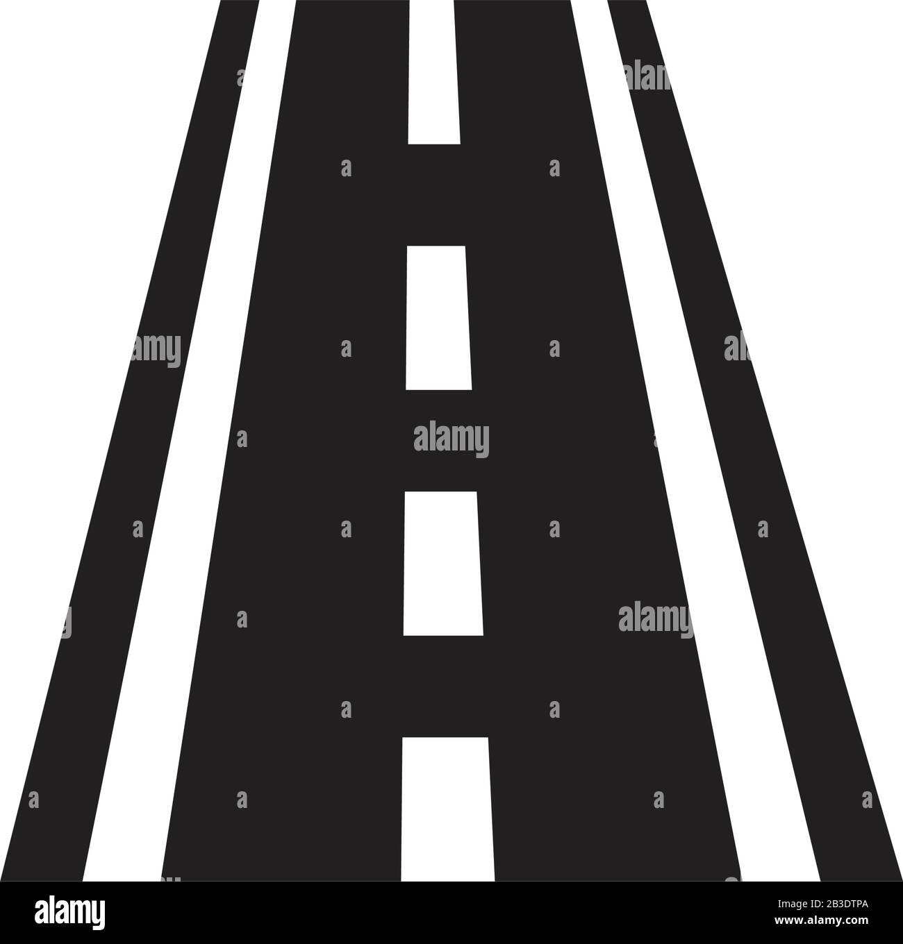 Modello icona strada colore nero modificabile. Simbolo icona strada immagine vettoriale piatta per la progettazione grafica e web. Illustrazione Vettoriale