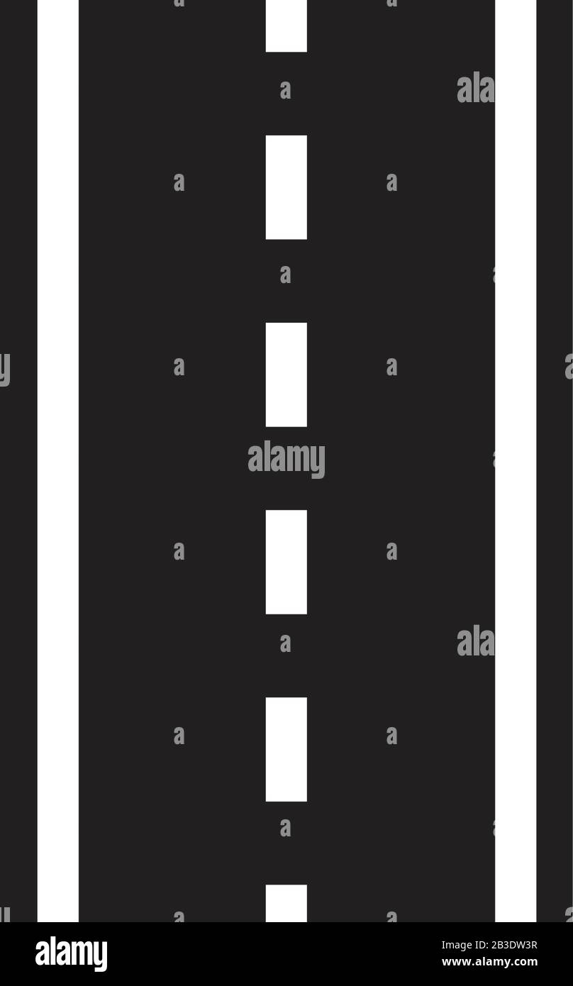 Modello icona strada colore nero modificabile. Simbolo icona strada immagine vettoriale piatta per la progettazione grafica e web. Illustrazione Vettoriale