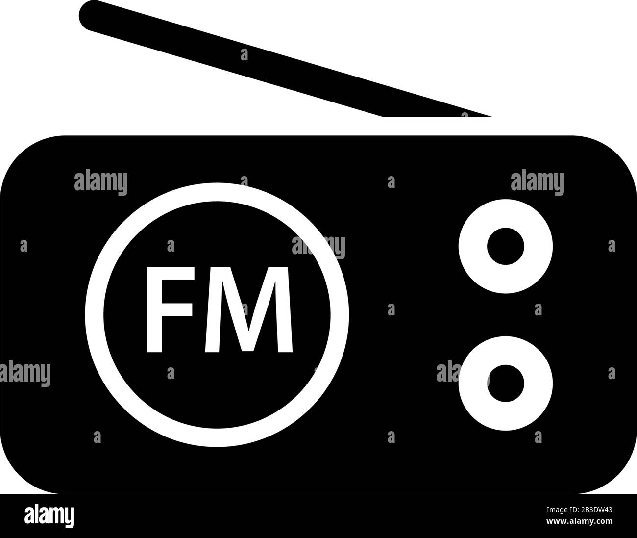 Modello vettore disegno icona radio Illustrazione Vettoriale