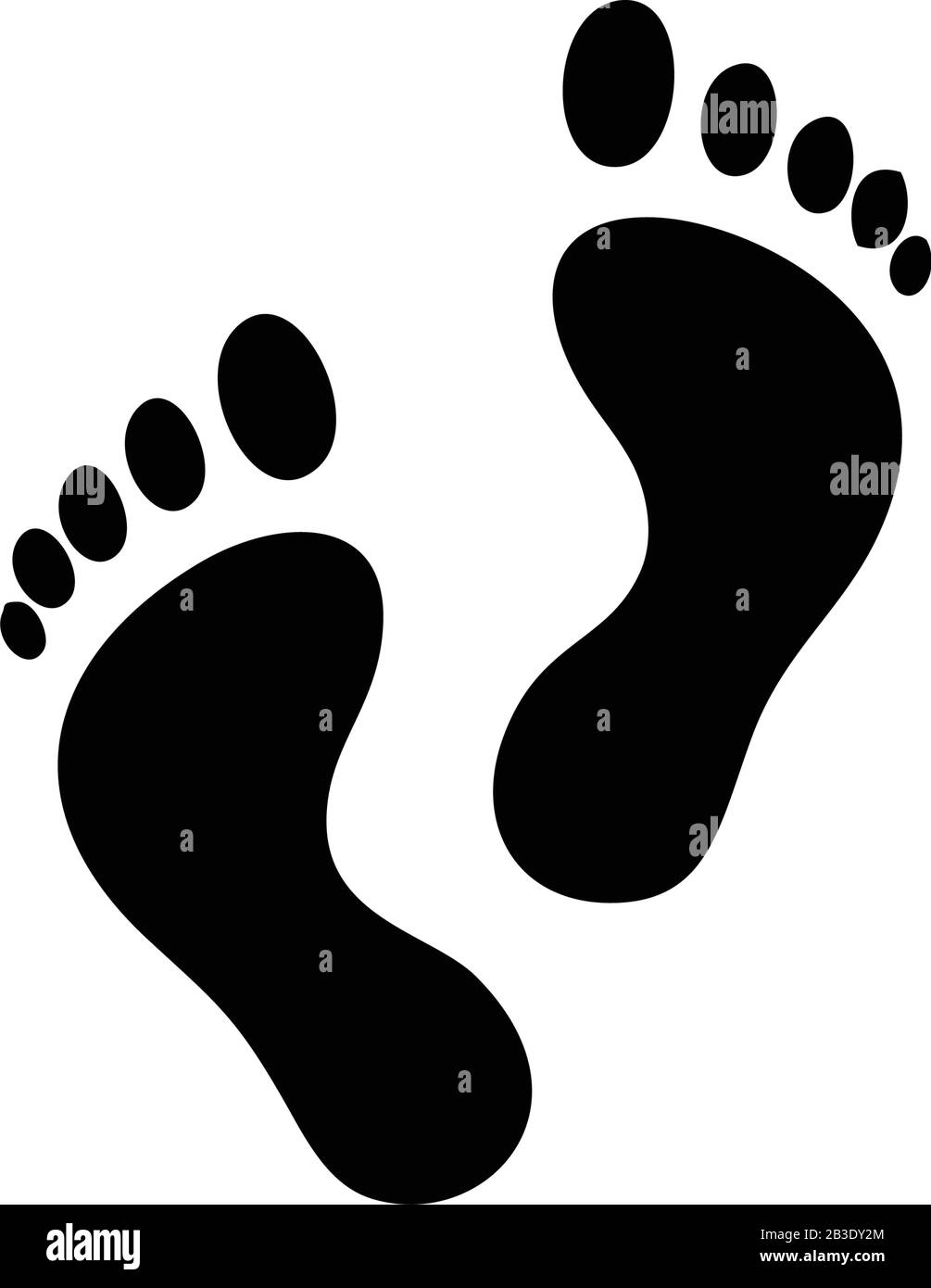 Footprints vettore icona modello nero colore modificabile. Footprints vettore icona simbolo vettore immagine vettoriale piatta per disegno grafico e web. Illustrazione Vettoriale