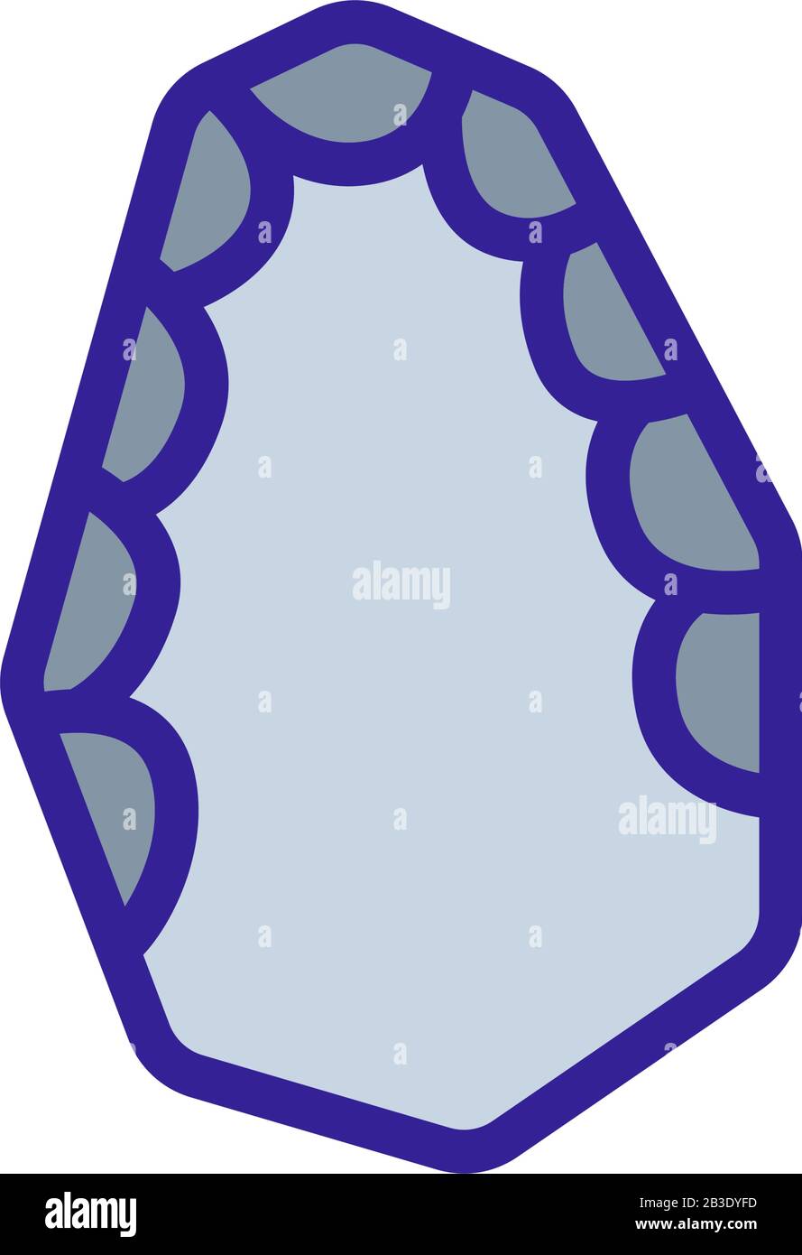 Vettore icona pietra affilata. Illustrazione del simbolo del contorno isolato Illustrazione Vettoriale