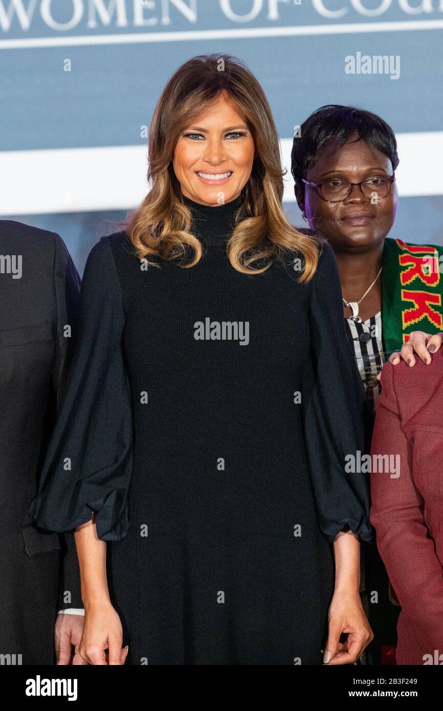 Washington, Stati Uniti. 04th Mar, 2020. First Lady, Melania Trump al 2020 International Women of Courage Awards. Credit: Sopa Images Limited/Alamy Live News Foto Stock