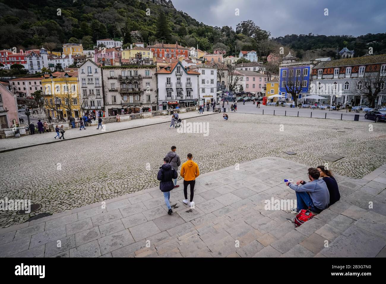 Sintra (Santa Maria e São Miguel, São Martinho e São Pedro de Penaferrim) è una parrocchia civile nel comune di Sintra, distretto di Lisbona, Portogallo. Foto Stock