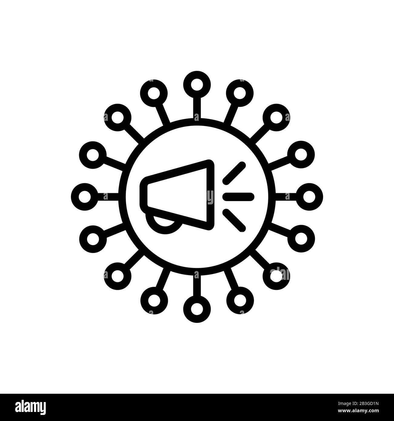 Icona di marketing virale Illustrazione Vettoriale