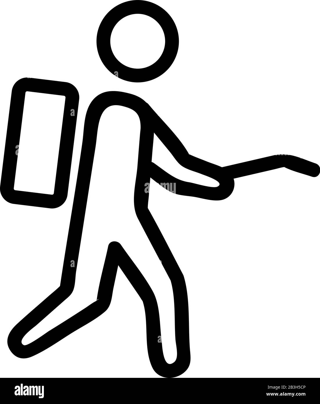 Vettore icona controllo insetti. Illustrazione del simbolo del contorno isolato Illustrazione Vettoriale