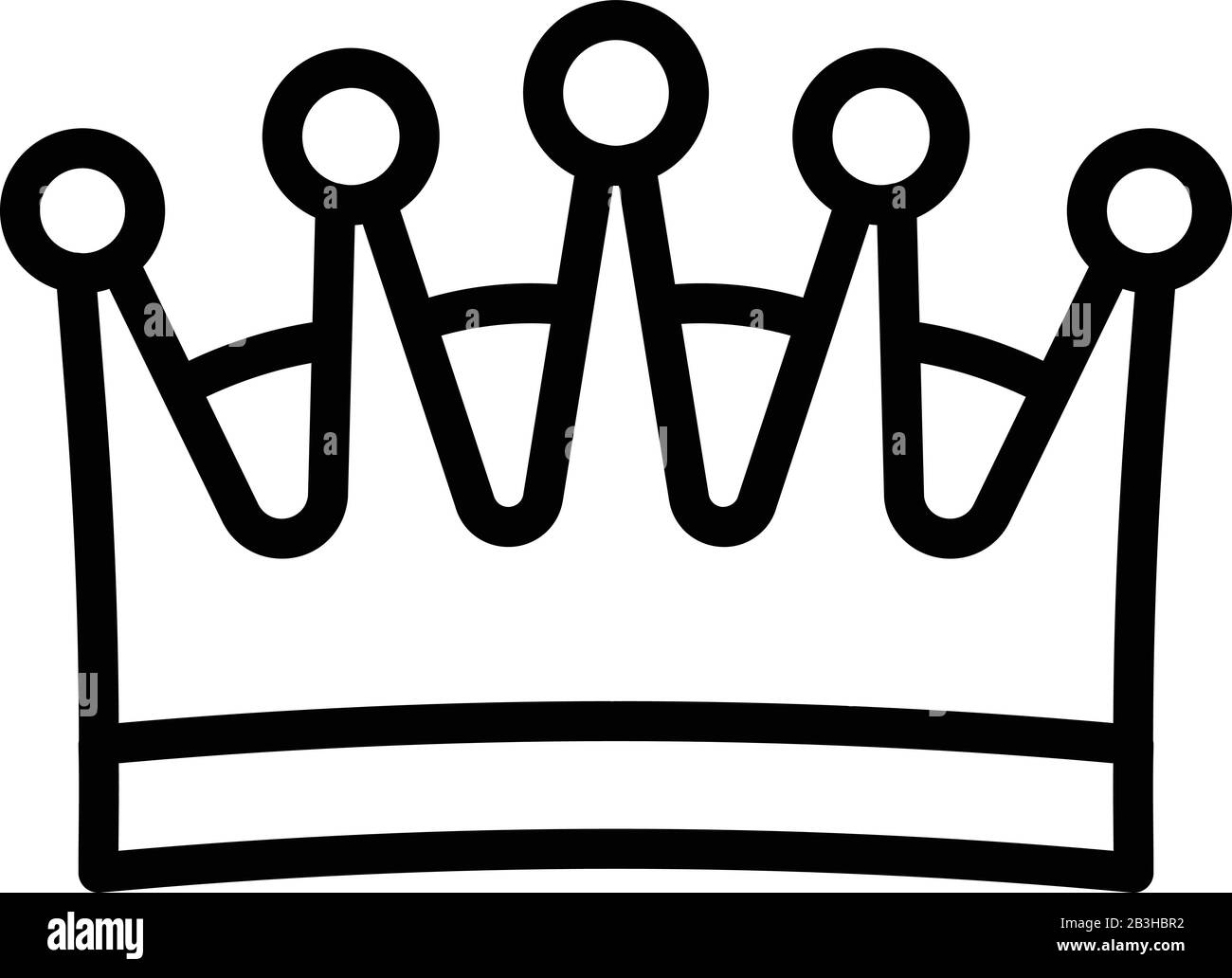Icona del premio della corona, stile di contorno Illustrazione Vettoriale
