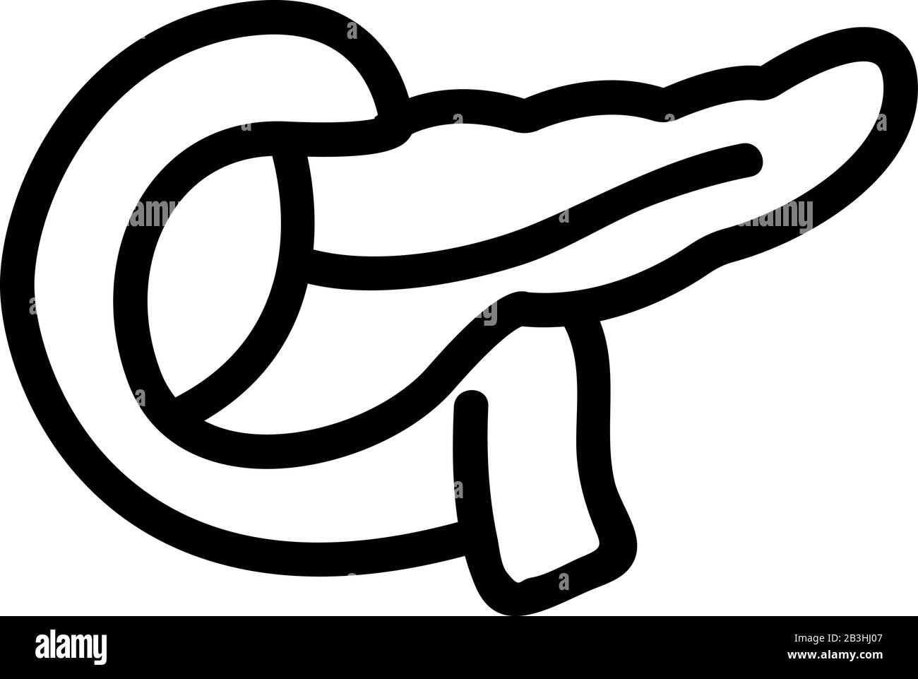icona appendicite vettore. Illustrazione del simbolo del contorno isolato Illustrazione Vettoriale