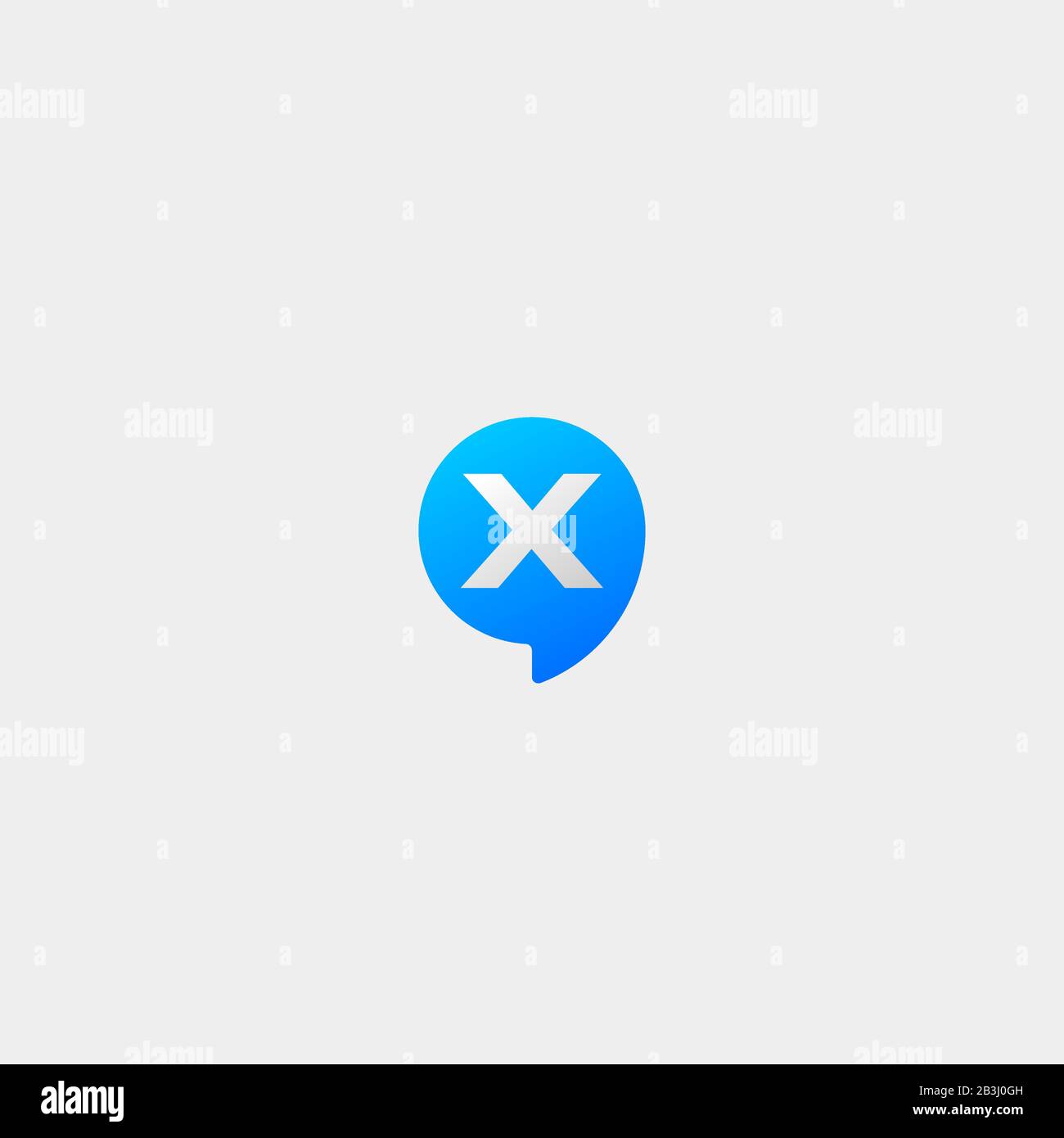 Vettore Modello Di Disegno Con Logo Letter X Chat Illustrazione Vettoriale