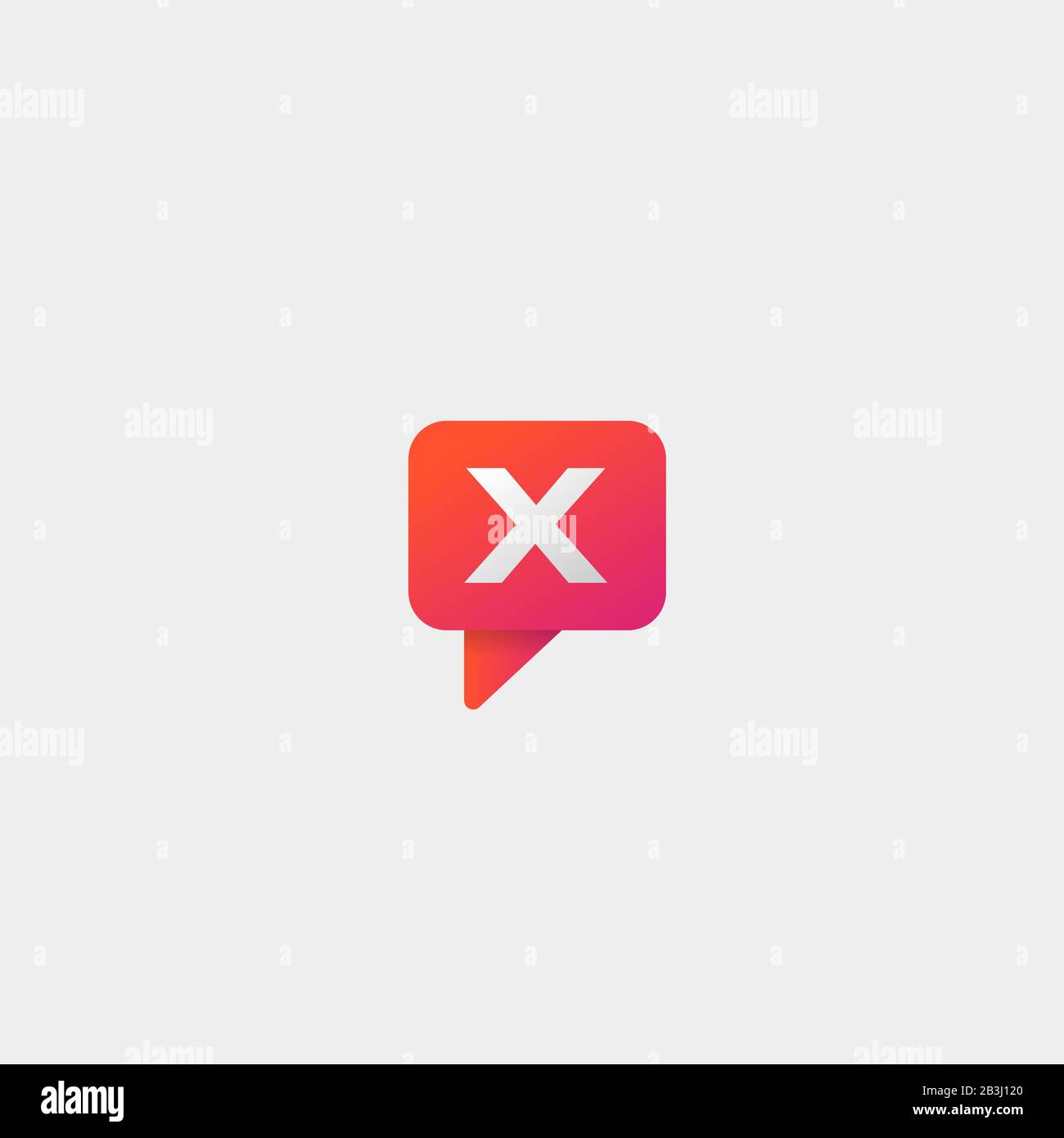 Vettore Modello Di Disegno Con Logo Letter X Chat Illustrazione Vettoriale