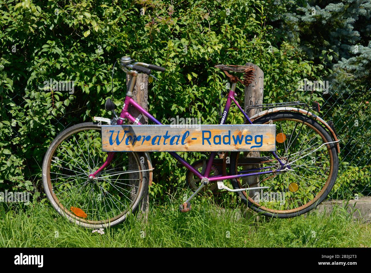 Werratal Radweg, Thueringen, Deutschland Foto Stock