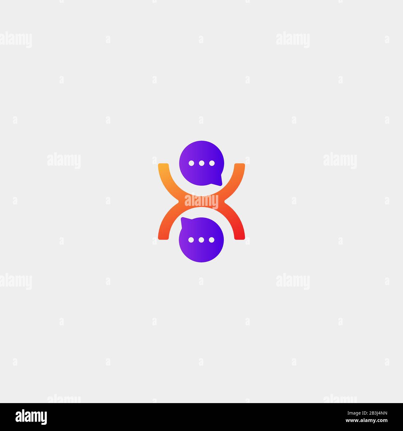 Vettore Modello Di Disegno Con Logo Letter X Chat Illustrazione Vettoriale