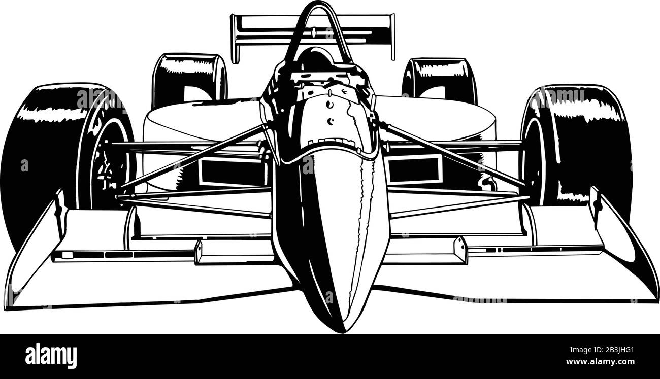 Illustrazione Vettoriale Indy Race Car Illustrazione Vettoriale