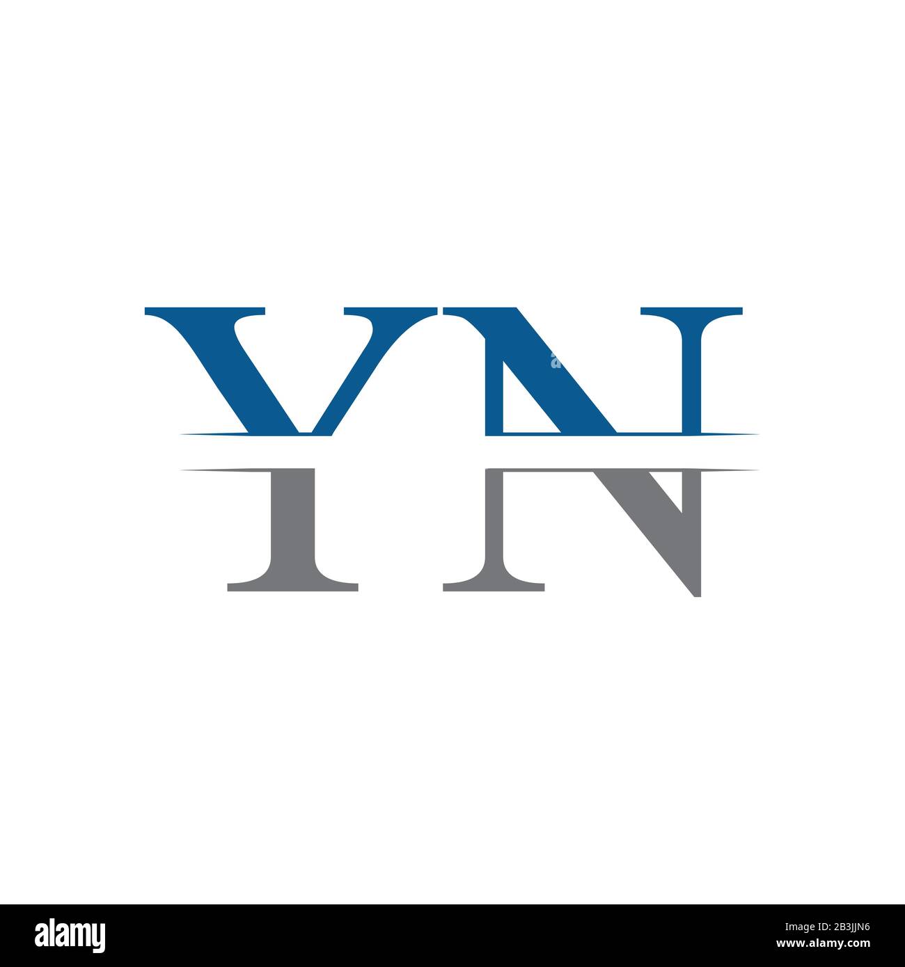 Modello Vettore Di Disegno Con Logo Yn Iniziale. Illustrazione Vettoriale Del Logo Commerciale Yn Della Lettera Creativa Illustrazione Vettoriale