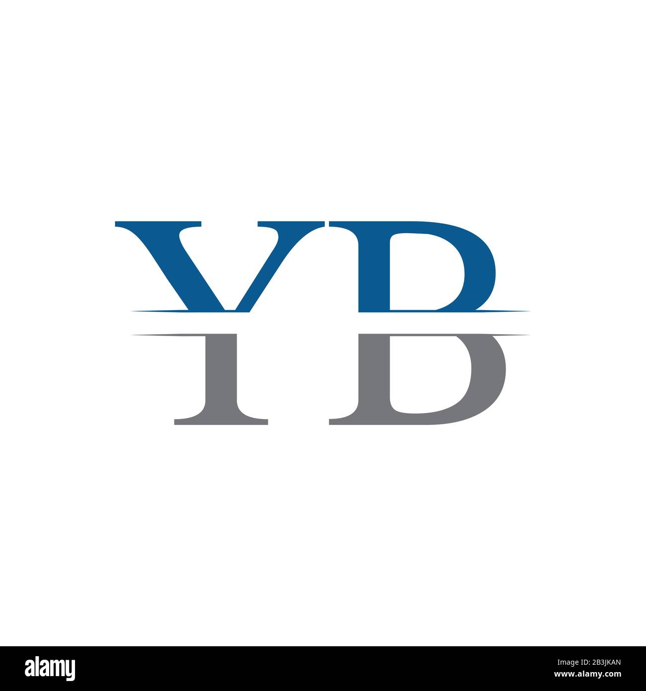 Modello Vettore Di Disegno Con Logo Yb Iniziale. Lettera Creativa Immagine Vettoriale Del Logo Yb Business Illustrazione Vettoriale