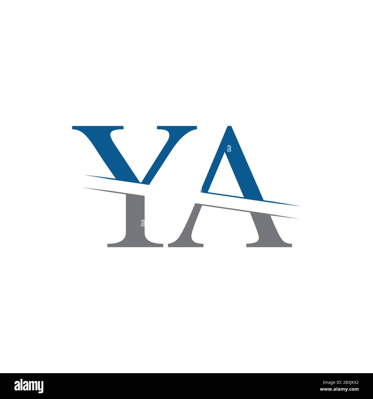 Modello Vettore Di Disegno Logo Ap Iniziale. Illustrazione Vettoriale Logo Aziendale Creative Letter Ya Illustrazione Vettoriale