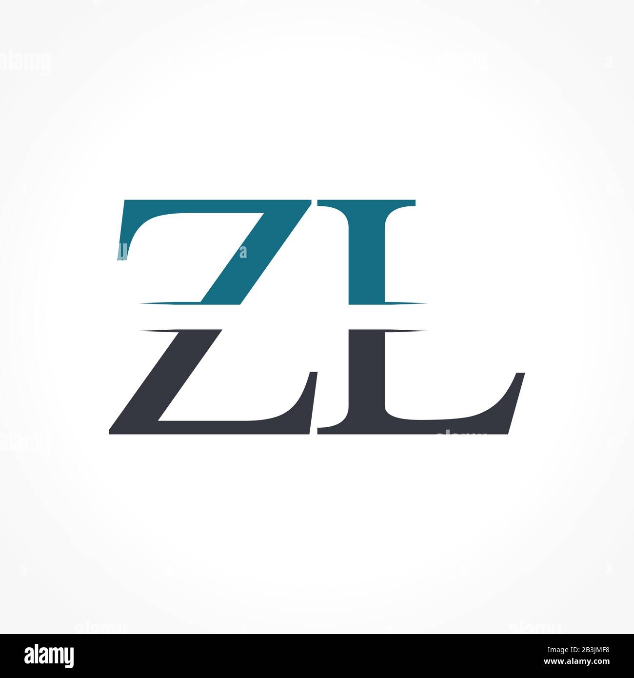 Modello Iniziale Del Vettore Di Disegno Con Logo Zl. Lettera Creativa Zl Business Logo Illustrazione Vettoriale Illustrazione Vettoriale