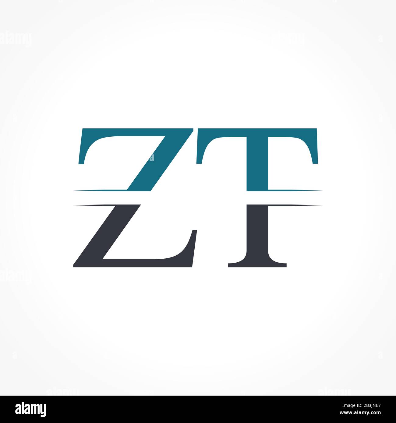 Modello Iniziale Del Vettore Di Disegno Con Logo Zt. Lettera Creativa Zt Business Logo Illustrazione Vettoriale Illustrazione Vettoriale