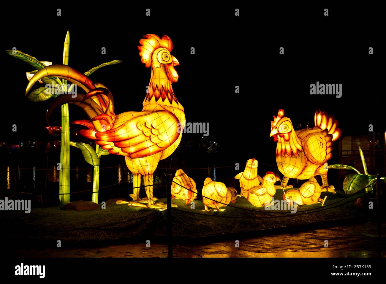 Beleuchtete Tierfiguren, Hoi An, Vietnam Foto Stock
