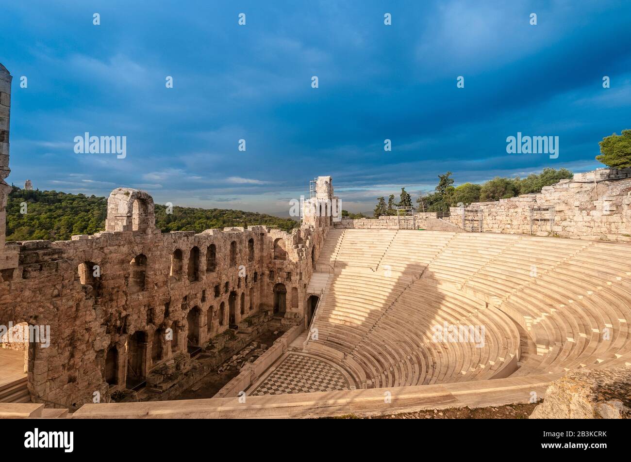 Teatro Odeon Herodes Atticus Ad Acropolis, Atene, Grecia Foto Stock
