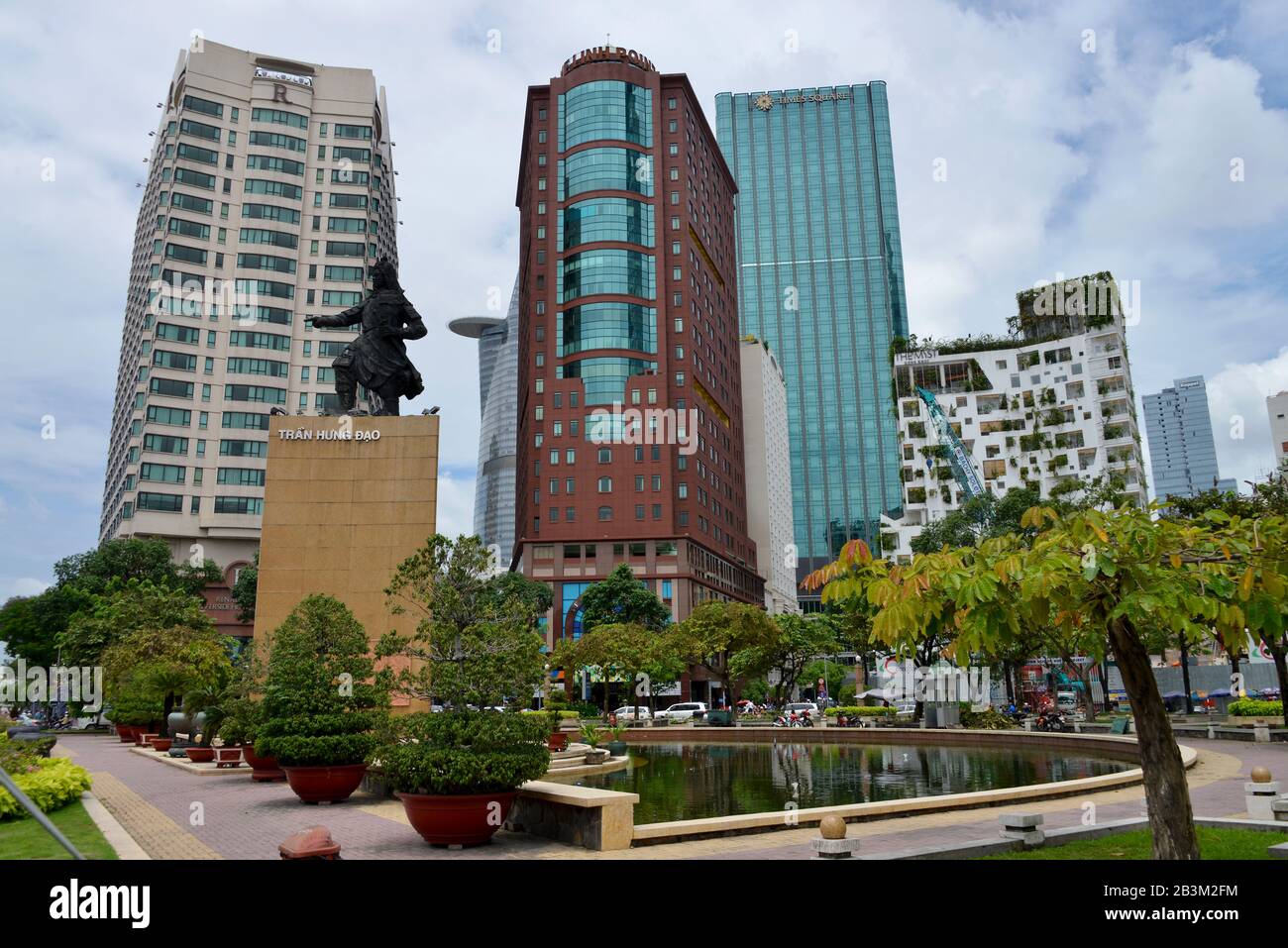 Tran Hung Dao Platz, Ho-Chi-Minh-Stadt, Vietnam Foto Stock