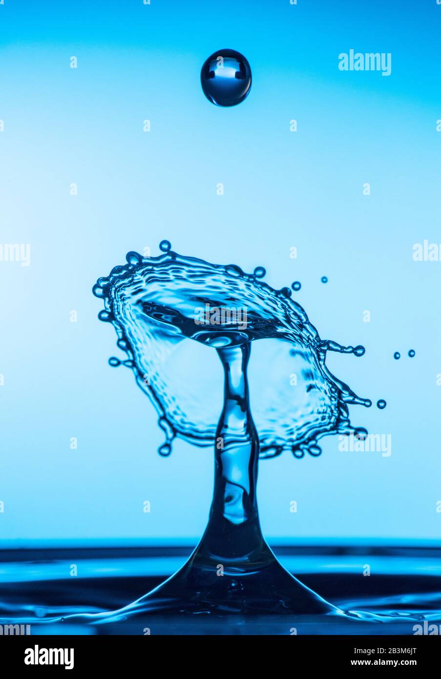 Spruzzi D'Acqua. Flash ad alta velocità. Foto Stock