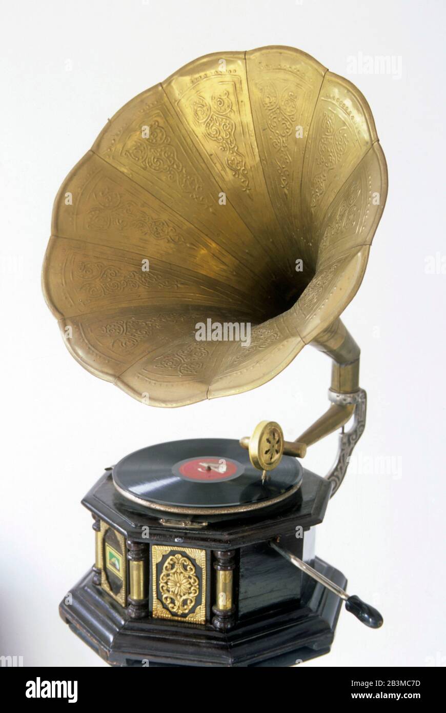 Vecchio gramophone antico, India, Asia, Foto Stock