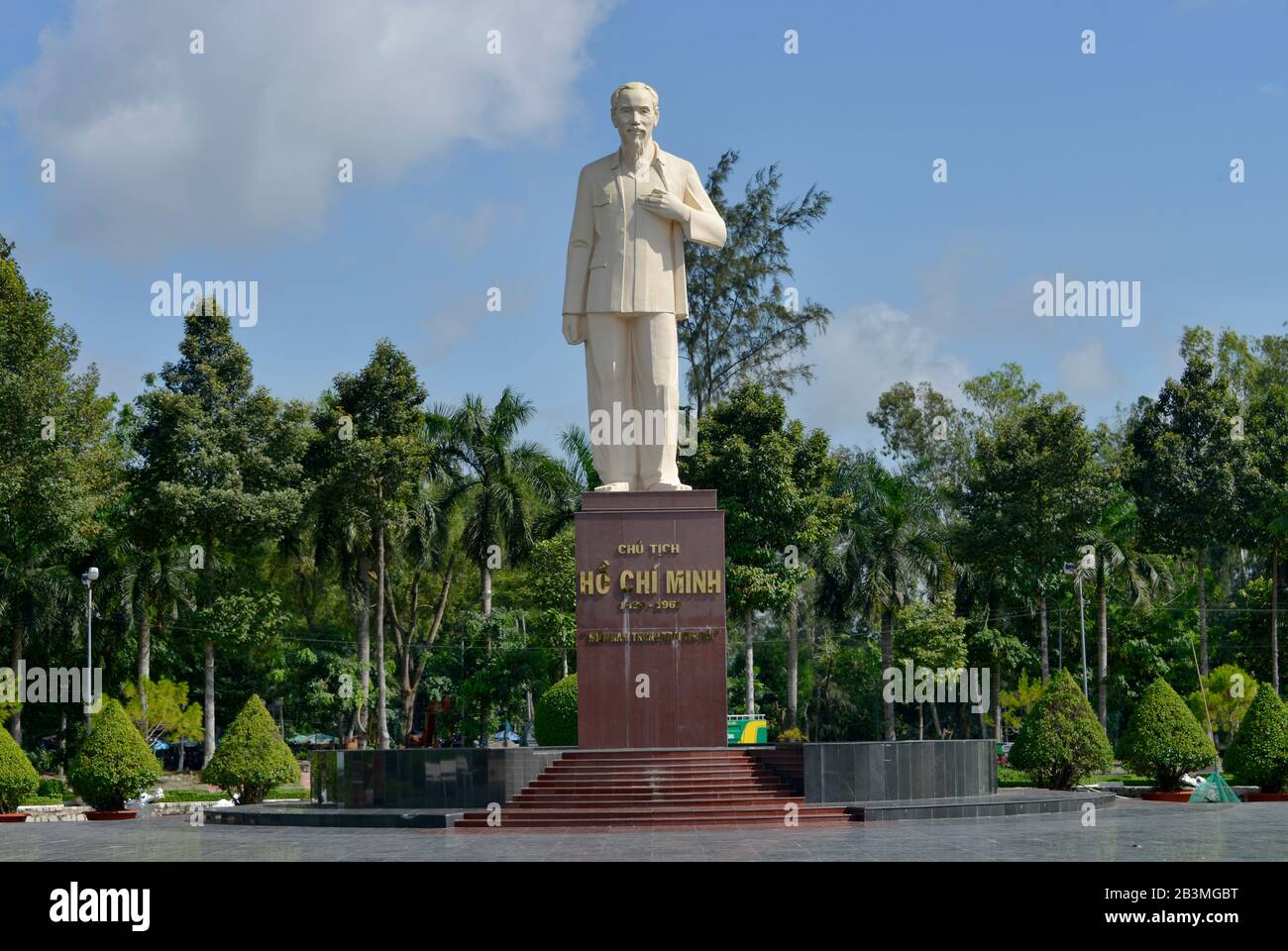 Statua, Ho Chi Minh, Sa Dec, Mekongdelta, Vietnam Foto Stock