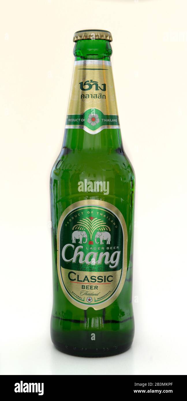 Flasche, Chang Bier, Tailandia Foto Stock