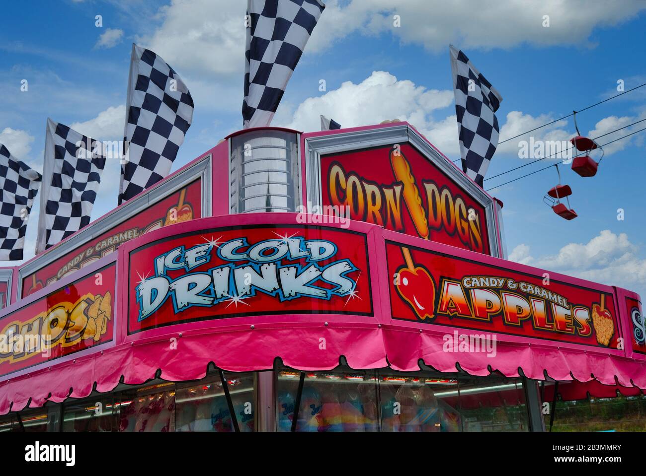 Corn Dogs E Candy Apple Foto Stock