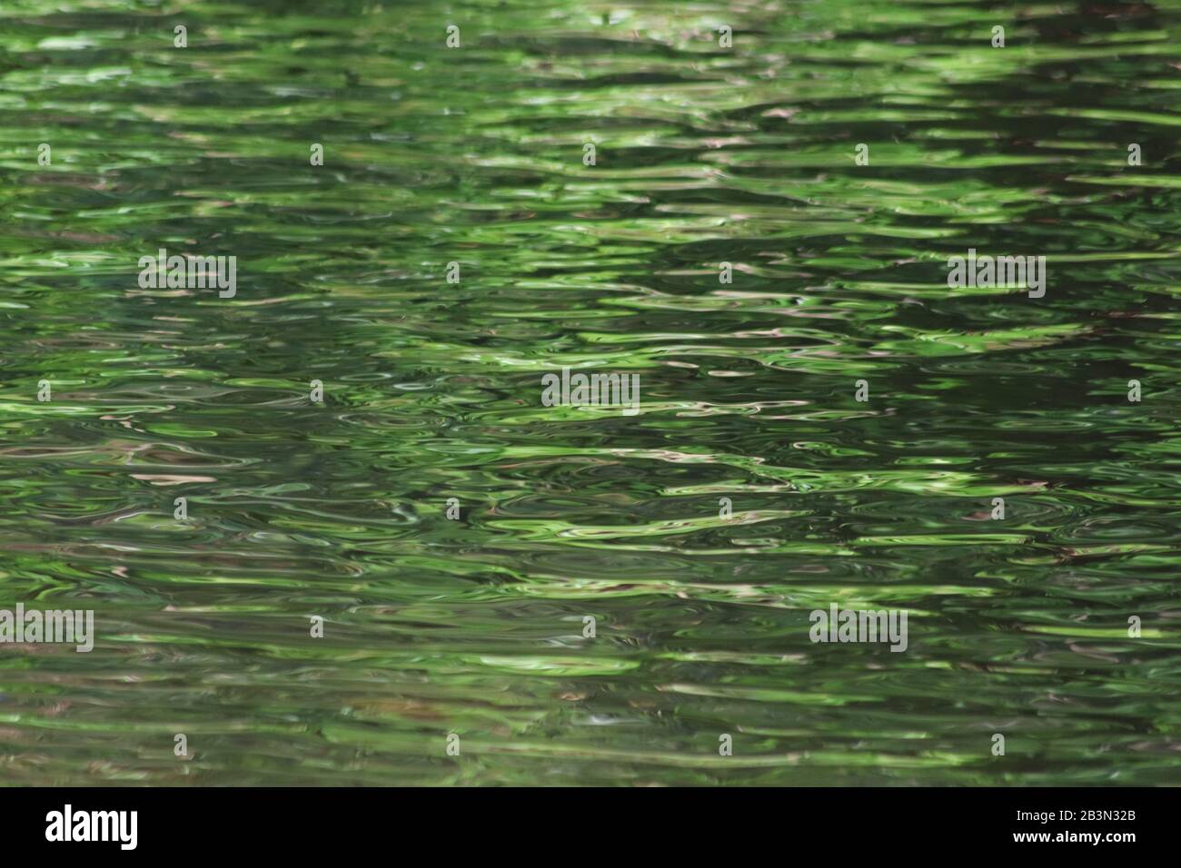 Modelli astratti nei riflessi d'acqua del fiume Foto Stock