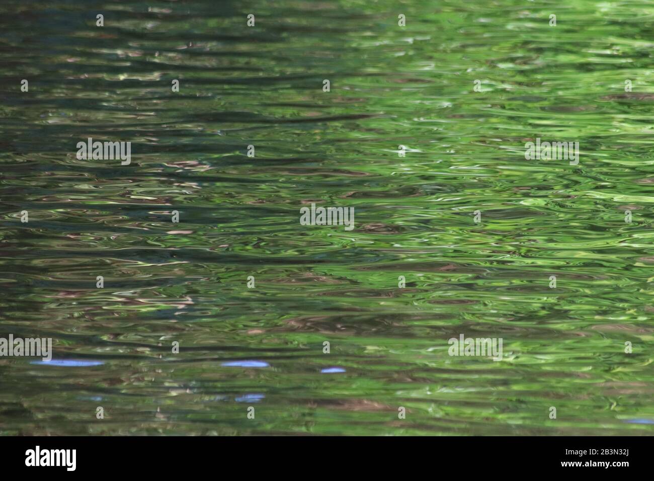 Modelli astratti nei riflessi d'acqua del fiume Foto Stock