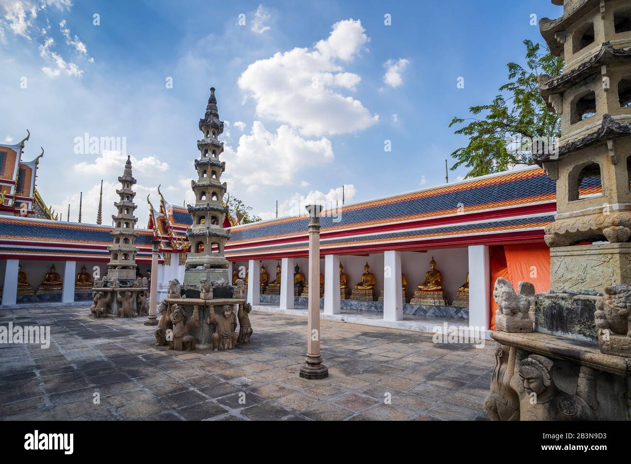 Wat Phra Chetuphon (Wat Pho) Tempio, Bangkok, Thailandia, Sud-Est Asiatico, Asia Foto Stock