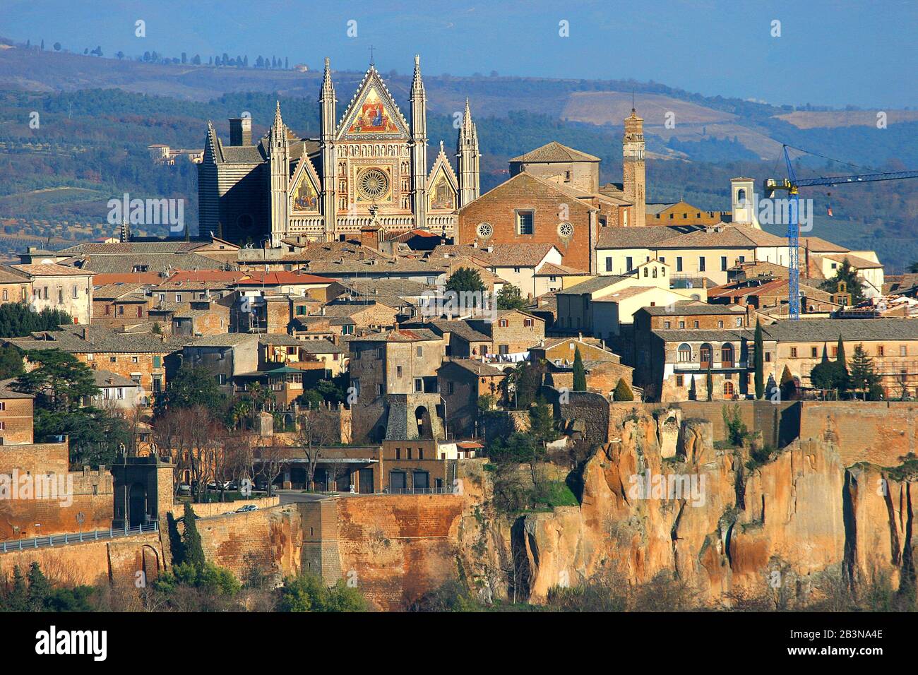 Veduta di Orvieto dalla Torre del Moro, Orvieto, Terni, Umbria, Italia, Europa Foto Stock