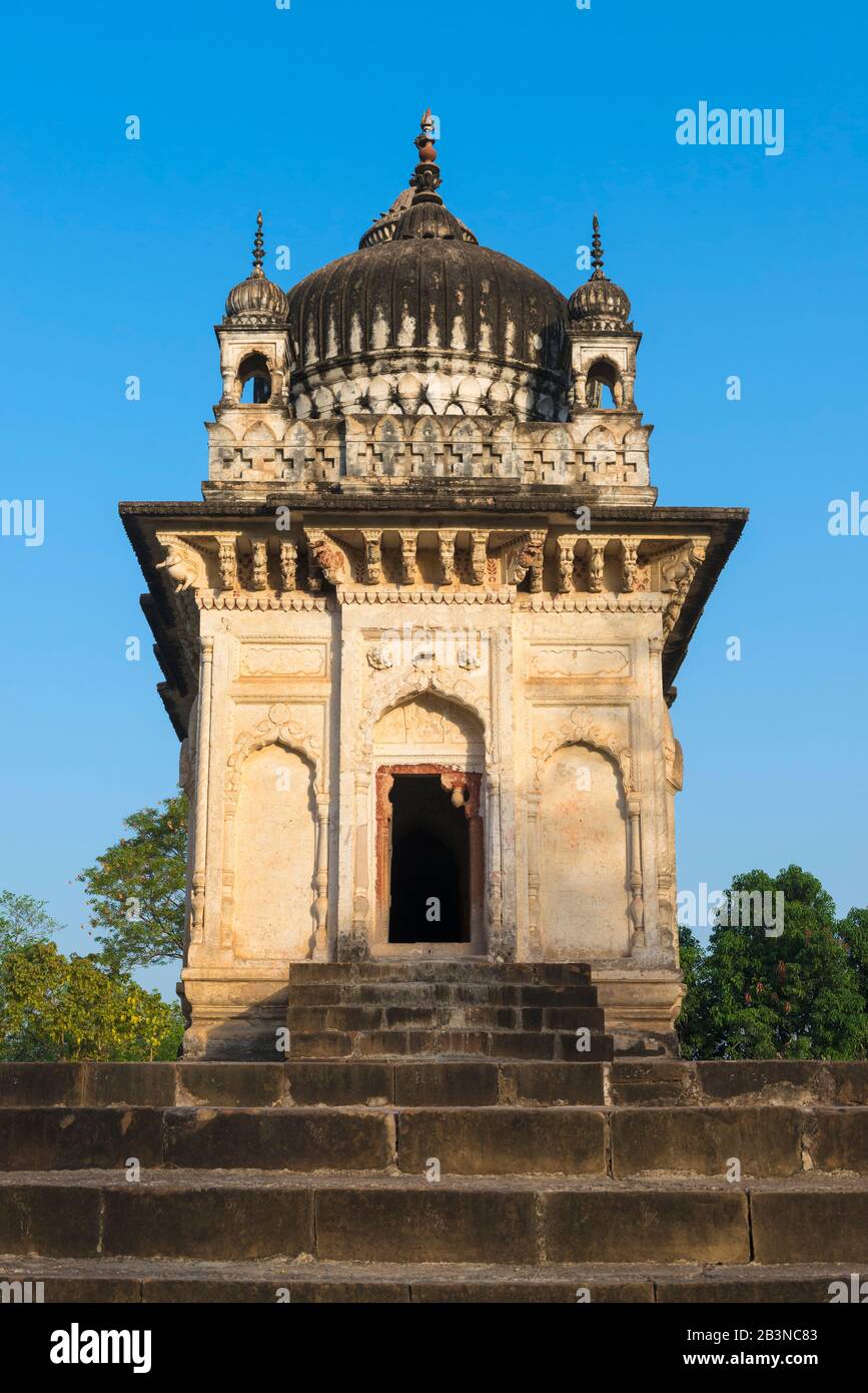 Tempio Parvati con elementi architettonici di tre religioni, Islam, Buddismo e Induismo, Khajuraho Gruppo di monumenti, Patrimonio Mondiale dell'UNESCO, Foto Stock