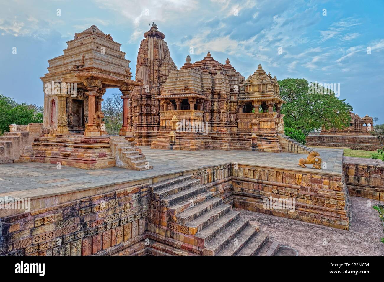 Vi Jagadambika (Tempio Di Jagadambika), Khajuraho Gruppo Di Monumenti, Patrimonio Dell'Umanità Dell'Unesco, Stato Del Madhya Pradesh, India, Asia Foto Stock