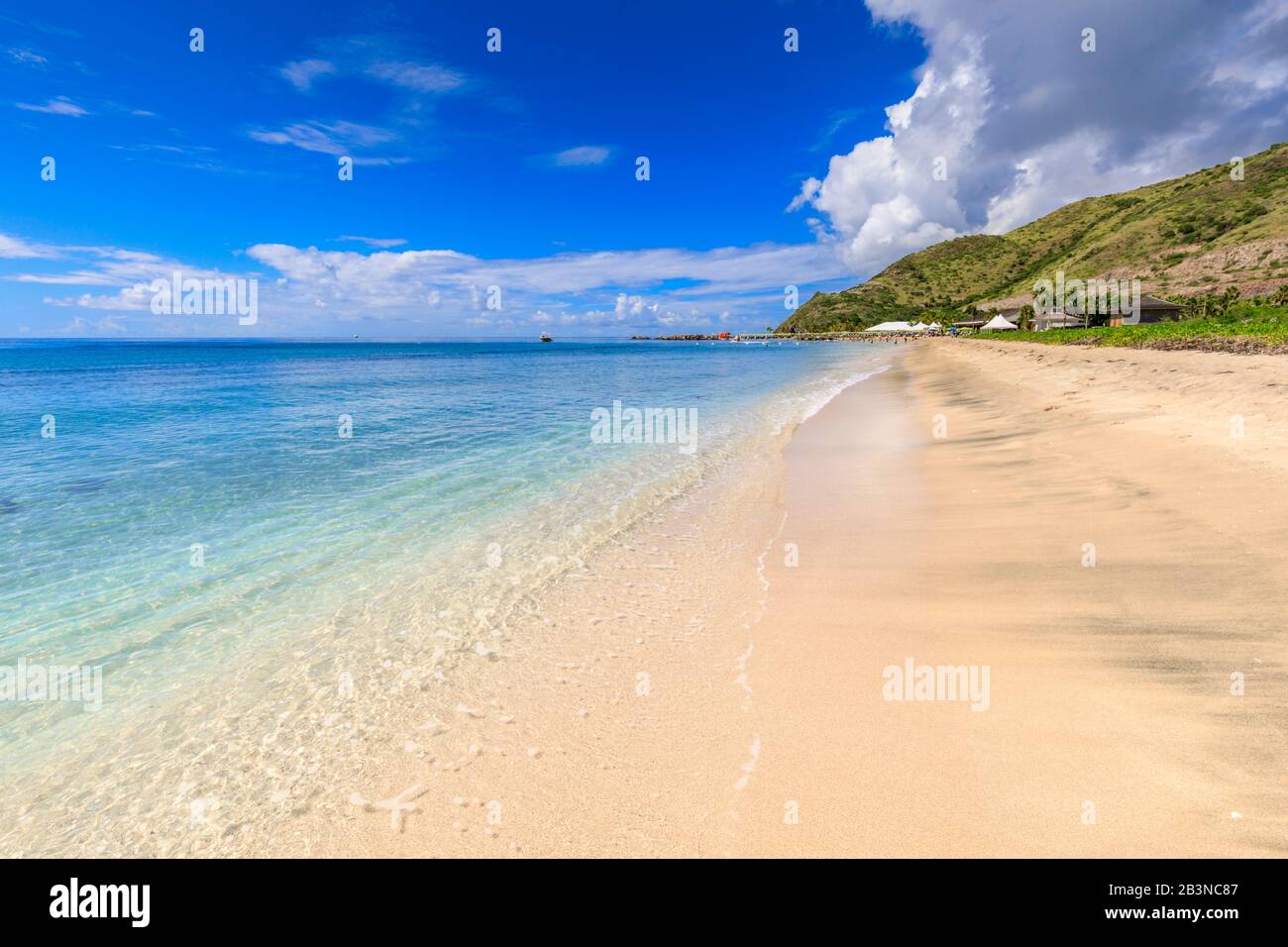 Bella Spiaggia, Mare Turchese, Spiaggia Di Carambola, South Friars Bay, St. Kitts, St. Kitts E Nevis, Isole Leeward, Indie Occidentali, Caraibi, Central Am Foto Stock
