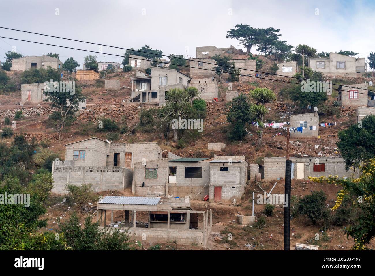 Sviluppo della città di Ressano Garcia al confine tra Mozambico e Sud Africa, Mozambico Foto Stock