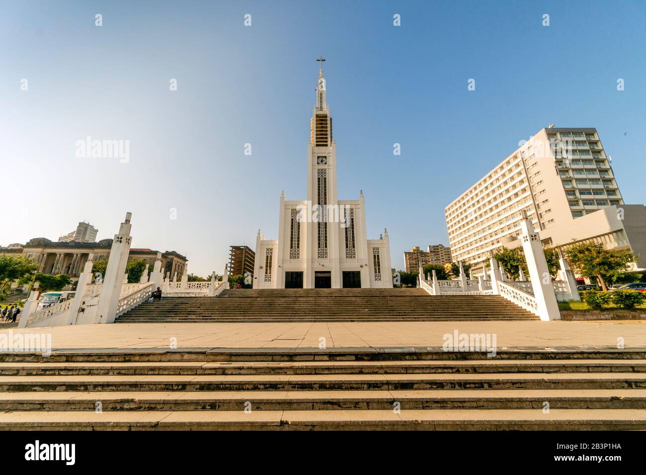 Cattedrale di Maputo su Piazza Indipendenza nel cuore di Maputo, Mozambico Foto Stock