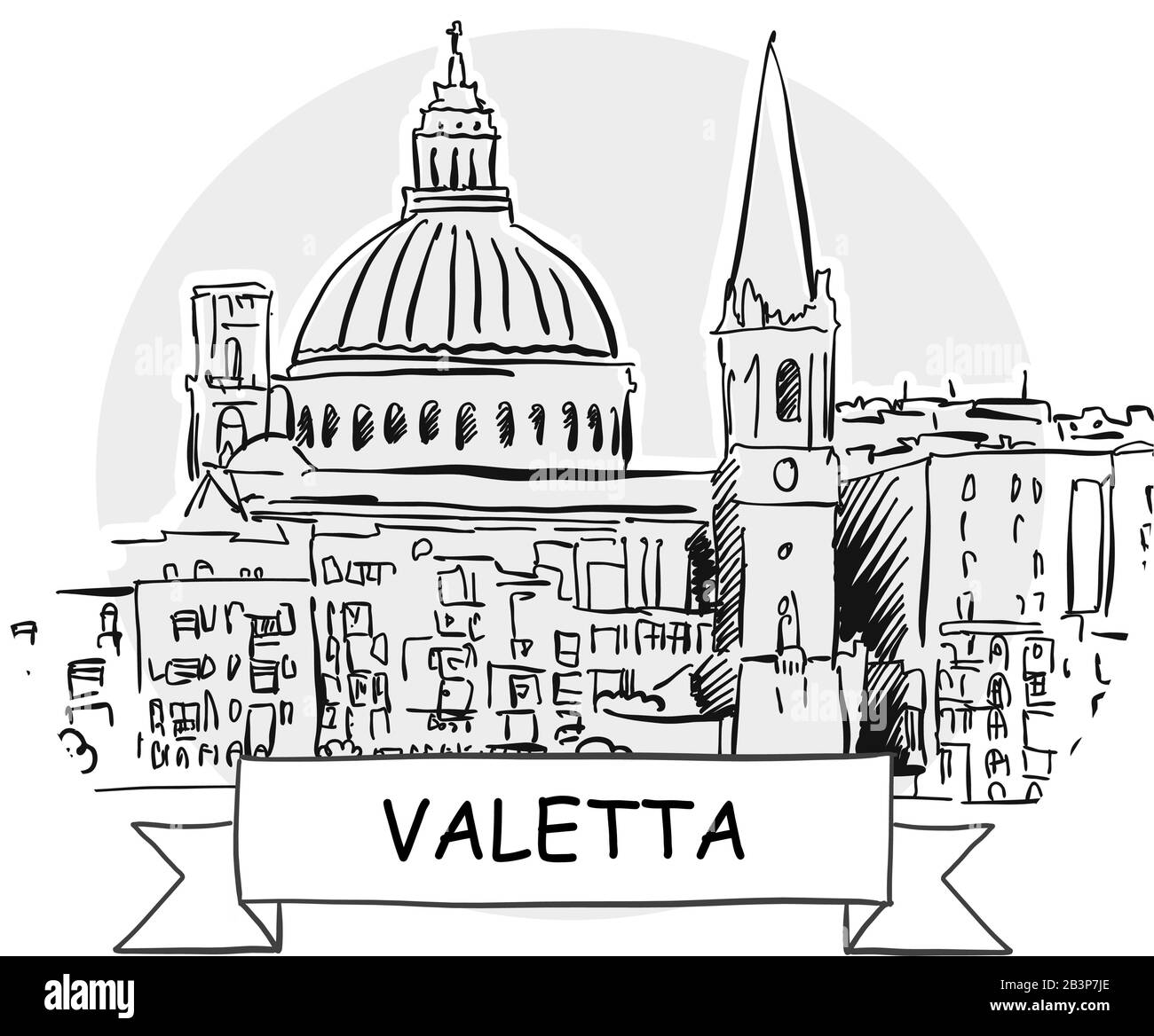 Segno Vector Di Valetta. Illustrazione dell'arte di linea con barra multifunzione e titolo. Illustrazione Vettoriale