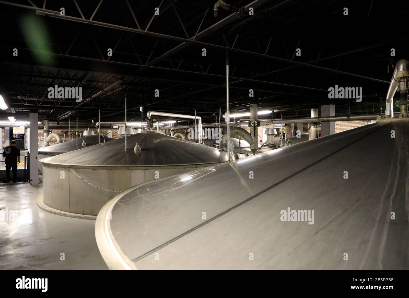 Vasche di fermentazione all'interno di Jack Daniel Distillery.Lynchburg.Tennessee.USA Foto Stock