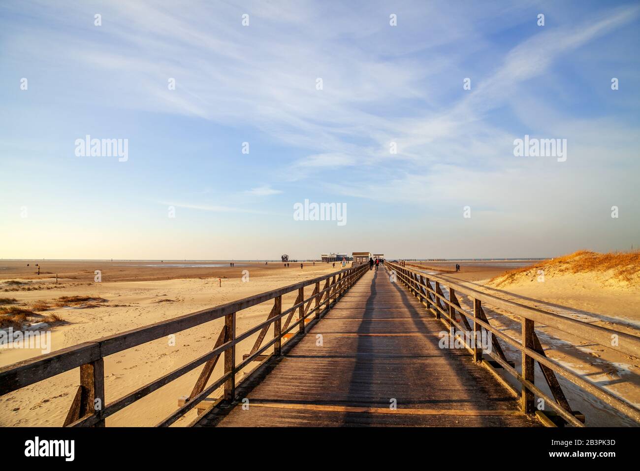 Spiaggia A Sankt Peter Ording, Germania Foto Stock