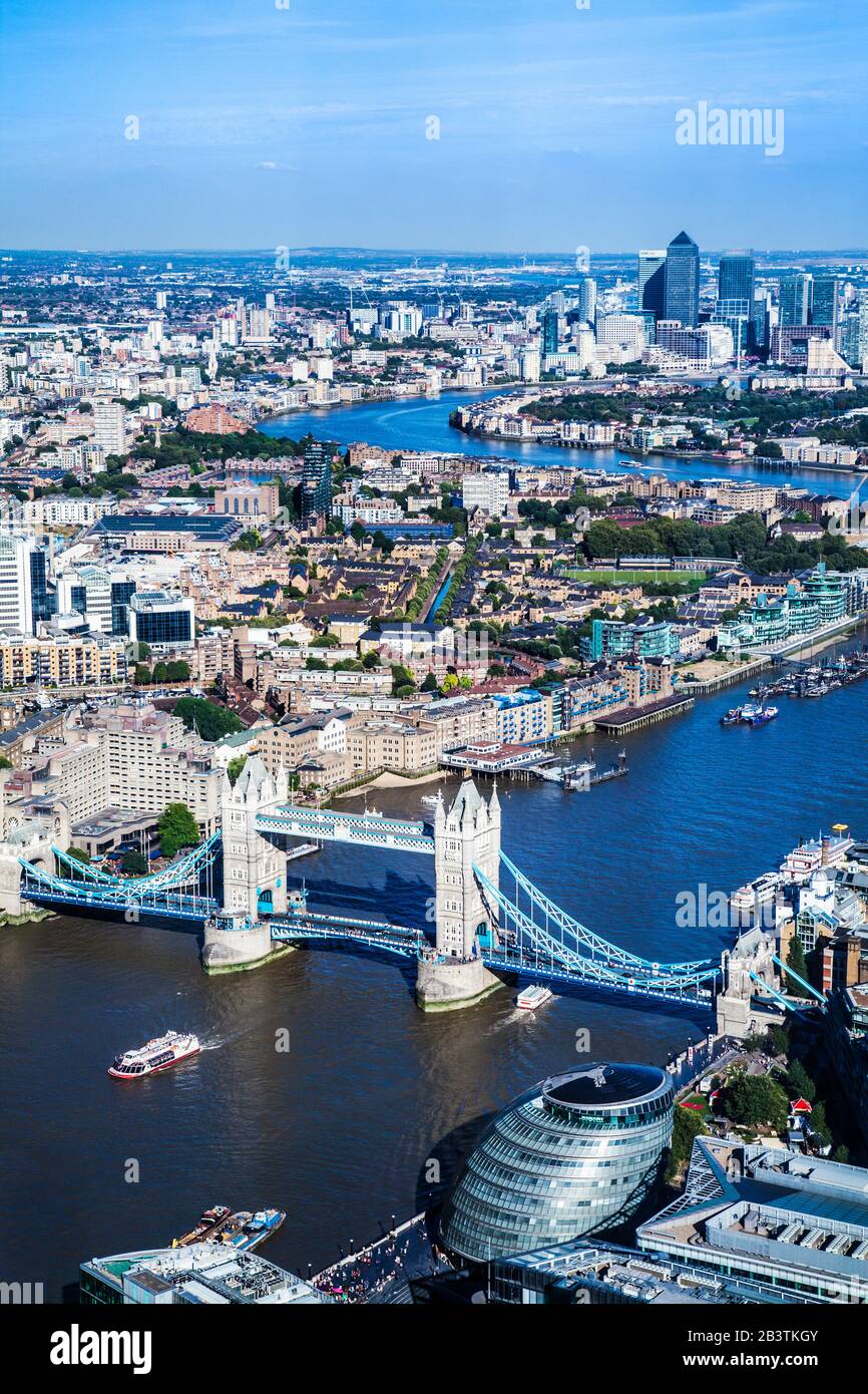 La vista dallo Shard su Londra. Foto Stock