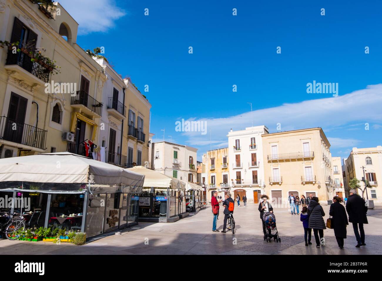 Piazza Mercantile, quartiere antico, Bari, Puglia, Italia Foto Stock