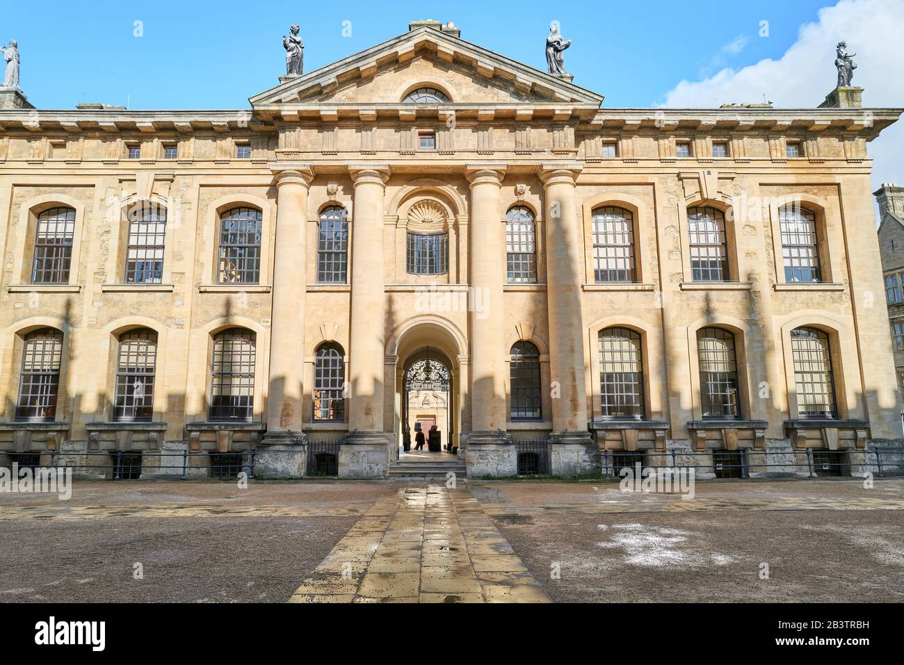 L'edificio Clarendon della biblioteca Bodleiana all'università di Oxford, Inghilterra. Foto Stock