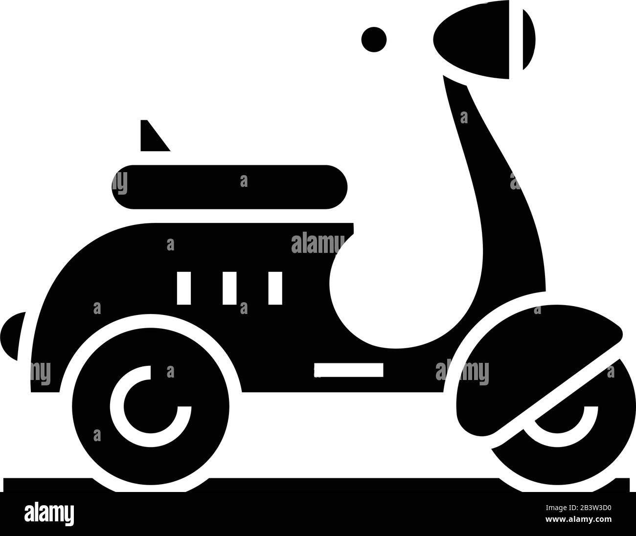 Icona nera scooter, illustrazione concettuale, simbolo piatto vettoriale, simbolo glifo. Illustrazione Vettoriale Icona nera scooter, illustrazione concettuale, simbolo piatto vettoriale, simbolo glifo. Illustrazione Vettoriale