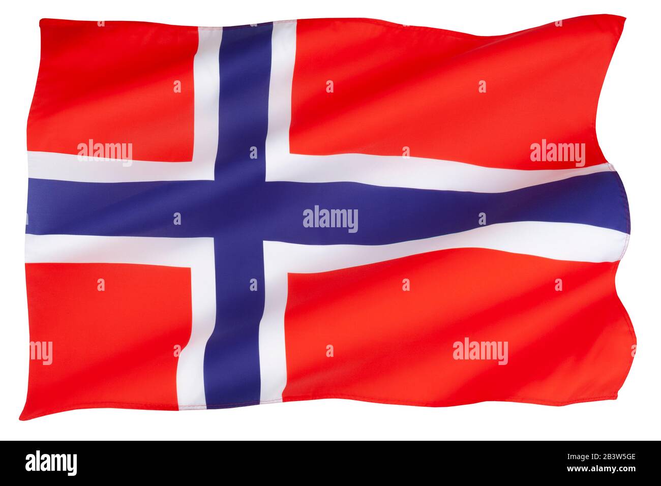 La bandiera nazionale della Norvegia. Adozione da parte della Commissione in data 13 luglio 1821. Foto Stock